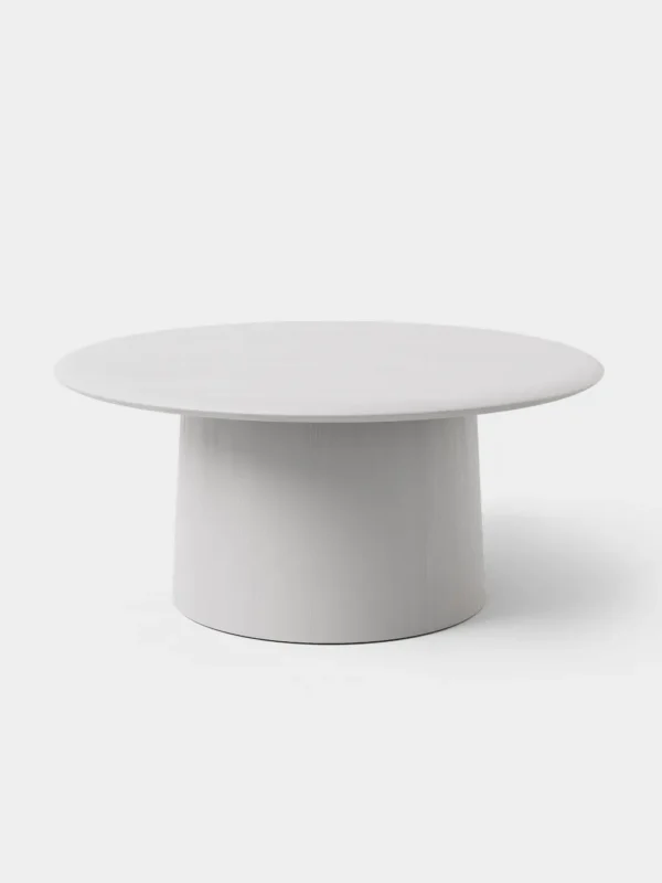 Modern Minimalist Coffee Table – White Round Design